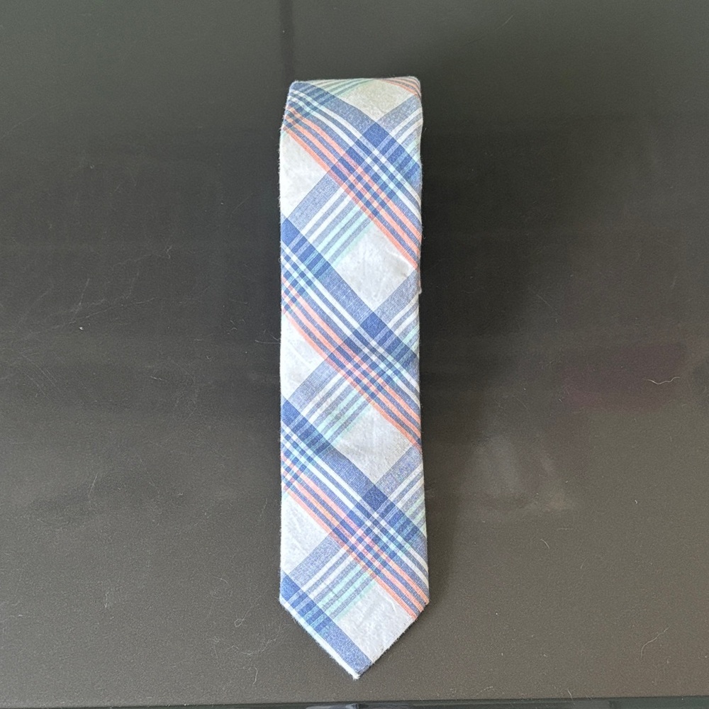 Express Blue and Pink Plaid Tie